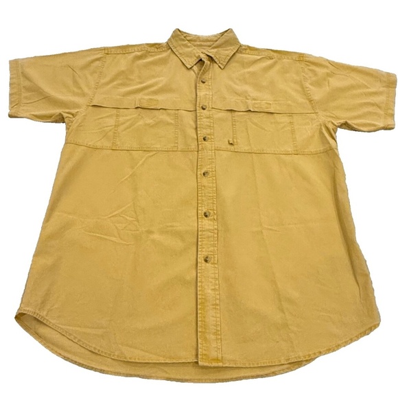 Red Head Men's 100% Cotton Button Down Shirt; Mustard Yellow; Size Large - Picture 1 of 7